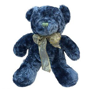Dan Dee Teddy Bear 15" Plush Iridescent Blue Soft Stuffed Animal